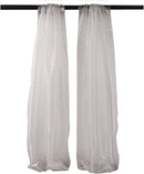 4.5 Feet Wide x 9 Feet High, Polyester Sheer Mirror Organza Backdrop Drape, Curtain Panels, Room Divider, 1 Pair. - New Creations Fabric & Foam Inc