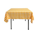 48" x 48" Square Tablecloth for 36" Square Small Coffee Table with 6" Drop, Polyester Checkered Gingham Plaid Table Overlay - New Creations Fabric & Foam Inc