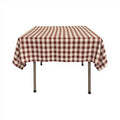 48" x 48" Square Tablecloth for 36" Square Small Coffee Table with 6" Drop, Polyester Checkered Gingham Plaid Table Overlay - New Creations Fabric & Foam Inc