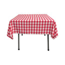 48" x 48" Square Tablecloth for 36" Square Small Coffee Table with 6" Drop, Polyester Checkered Gingham Plaid Table Overlay - New Creations Fabric & Foam Inc