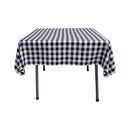 48" x 48" Square Tablecloth for 36" Square Small Coffee Table with 6" Drop, Polyester Checkered Gingham Plaid Table Overlay - New Creations Fabric & Foam Inc