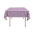 48" x 48" Square Tablecloth for 36" Square Small Coffee Table with 6" Drop, Polyester Checkered Gingham Plaid Table Overlay - New Creations Fabric & Foam Inc
