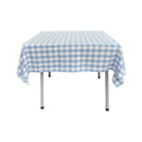 54" x 54" Square Tablecloth for 42" Square Small Coffee Table with 6" Drop, Polyester Checkered Gingham Plaid Table Overlay - New Creations Fabric & Foam Inc