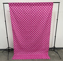 58" Wide x 108" High, Poly Cotton Polka Dot Decorative Backdrop Drape Curtain Divider, 1 Panel - New Creations Fabric & Foam Inc