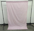 58" Wide x 108" High, Poly Cotton Polka Dot Decorative Backdrop Drape Curtain Divider, 1 Panel - New Creations Fabric & Foam Inc