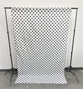 58" Wide x 108" High, Poly Cotton Polka Dot Decorative Backdrop Drape Curtain Divider, 1 Panel - New Creations Fabric & Foam Inc