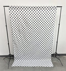 58" Wide x 108" High, Poly Cotton Polka Dot Decorative Backdrop Drape Curtain Divider, 1 Panel - New Creations Fabric & Foam Inc