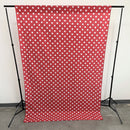 58" Wide x 120" High, Poly Cotton Polka Dot Decorative Backdrop Drape Curtain Divider, 1 Panel - New Creations Fabric & Foam Inc