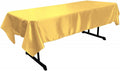 58" x 102" Rectangular Polyester Bridal Satin Table Tablecloth - New Creations Fabric & Foam Inc