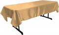 58" x 102" Rectangular Polyester Bridal Satin Table Tablecloth - New Creations Fabric & Foam Inc