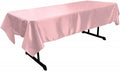58" x 120" Rectangular Polyester Bridal Satin Table Tablecloth - New Creations Fabric & Foam Inc
