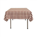 58" x 58" Square Tablecloth for 46" Square Small Coffee Table with 6" Drop, Polyester Checkered Gingham Plaid Table Overlay - New Creations Fabric & Foam Inc