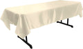 58" x 72" Rectangular Polyester Bridal Satin Table Tablecloth - New Creations Fabric & Foam Inc