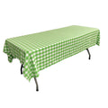 60" Wide x 108" Long Rectangular Polyester Poplin Gingham Checkered Tablecloth - New Creations Fabric & Foam Inc