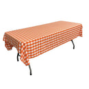 60" Wide x 120" Long Rectangular Polyester Poplin Gingham Checkered Tablecloth - New Creations Fabric & Foam Inc