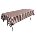 60" Wide x 72" Long Rectangular Polyester Poplin Gingham Checkered Tablecloth - New Creations Fabric & Foam Inc