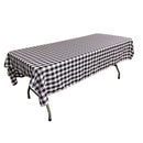 60" Wide x 90" Long Rectangular Polyester Poplin Gingham Checkered Tablecloth - New Creations Fabric & Foam Inc