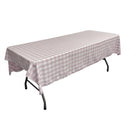 60" Wide x 90" Long Rectangular Polyester Poplin Gingham Checkered Tablecloth - New Creations Fabric & Foam Inc