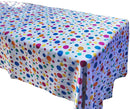 ROUND TABLECLOTH MULTI COLOR POLKA DOT SATIN