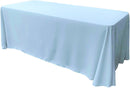 90" Wide by 108" Long Rectangular Polyester Poplin Seamless Tablecloth - Rounded Corners - New Creations Fabric & Foam Inc