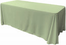 90" Wide by 108" Long Rectangular Polyester Poplin Seamless Tablecloth - Rounded Corners - New Creations Fabric & Foam Inc