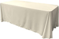 90" Wide by 108" Long Rectangular Polyester Poplin Seamless Tablecloth - Rounded Corners - New Creations Fabric & Foam Inc