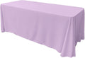 90" Wide by 108" Long Rectangular Polyester Poplin Seamless Tablecloth - Rounded Corners - New Creations Fabric & Foam Inc