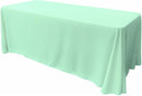 90" Wide by 120" Long Rectangular Polyester Poplin Seamless Tablecloth - Rounded Corners - New Creations Fabric & Foam Inc