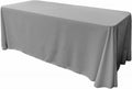 90" Wide by 120" Long Rectangular Polyester Poplin Seamless Tablecloth - Rounded Corners - New Creations Fabric & Foam Inc