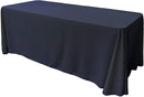 90" Wide by 120" Long Rectangular Polyester Poplin Seamless Tablecloth - Rounded Corners - New Creations Fabric & Foam Inc