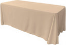 90" Wide by 120" Long Rectangular Polyester Poplin Seamless Tablecloth - Rounded Corners - New Creations Fabric & Foam Inc