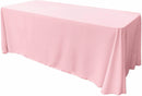 90" Wide by 132" Long Rectangular Polyester Poplin Seamless Tablecloth - Rounded Corners - New Creations Fabric & Foam Inc