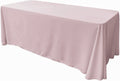 90" Wide by 132" Long Rectangular Polyester Poplin Seamless Tablecloth - Rounded Corners - New Creations Fabric & Foam Inc