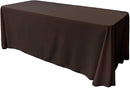 90" Wide by 132" Long Rectangular Polyester Poplin Seamless Tablecloth - Rounded Corners - New Creations Fabric & Foam Inc