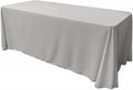 90" Wide by 132" Long Rectangular Polyester Poplin Seamless Tablecloth - Rounded Corners - New Creations Fabric & Foam Inc