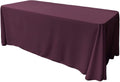 90" Wide by 132" Long Rectangular Polyester Poplin Seamless Tablecloth - Rounded Corners - New Creations Fabric & Foam Inc