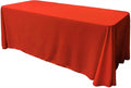 90" Wide by 132" Long Rectangular Polyester Poplin Seamless Tablecloth - Rounded Corners - New Creations Fabric & Foam Inc
