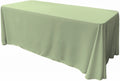 90" Wide by 132" Long Rectangular Polyester Poplin Seamless Tablecloth - Rounded Corners - New Creations Fabric & Foam Inc