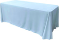 90" Wide by 132" Long Rectangular Polyester Poplin Seamless Tablecloth - Rounded Corners - New Creations Fabric & Foam Inc