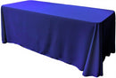 90" Wide by 132" Long Rectangular Polyester Poplin Seamless Tablecloth - Rounded Corners - New Creations Fabric & Foam Inc