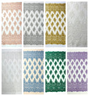 Erin Diamond Beaded Metallic Floral Embroider On a Mesh Lace Fabric-Sold By The Yard