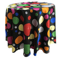 ROUND TABLECLOTH MULTI COLOR POLKA DOT SATIN