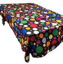 ROUND TABLECLOTH MULTI COLOR POLKA DOT SATIN