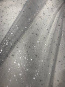 58" SQUARE FOIL STARS TABLECLOTH
