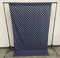 58" Wide x 108" High, Poly Cotton Polka Dot Decorative Backdrop Drape Curtain Divider, 1 Panel