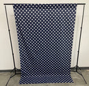 58" Wide x 108" High, Poly Cotton Polka Dot Decorative Backdrop Drape Curtain Divider, 1 Panel