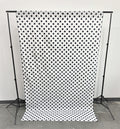 58" Wide x 108" High, Poly Cotton Polka Dot Decorative Backdrop Drape Curtain Divider, 1 Panel