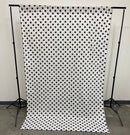 58" Wide x 108" High, Poly Cotton Polka Dot Decorative Backdrop Drape Curtain Divider, 1 Panel