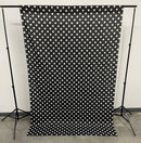 58" Wide x 108" High, Poly Cotton Polka Dot Decorative Backdrop Drape Curtain Divider, 1 Panel
