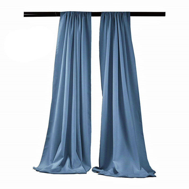 5 Feet Wide x 6 Feet High, Polyester Poplin Backdrop Drape Curtain Panel, Room Divider, 1 Pair